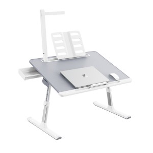 K8 PU Leather Adjustable Laptop Desk with Led Lamp