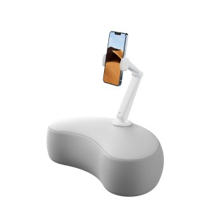 U5P Gray Crescentic Creative Soft Pillow Phone Holder