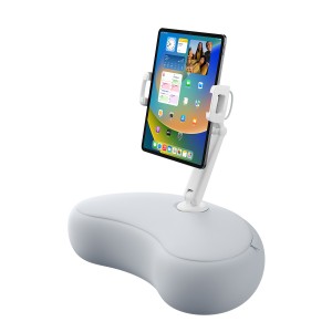 U5T Gray Ergonomic Crescent Pillow Tablet Holder