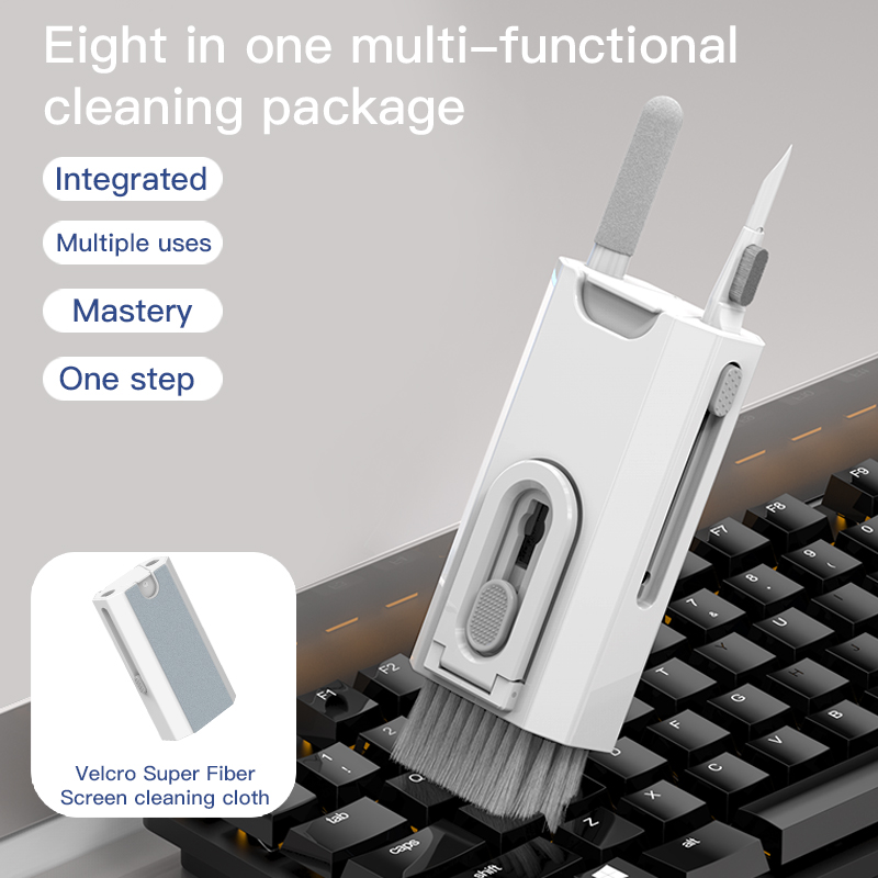 Q8 phone screen airpods cleaner 8 in 1 keyboard earphone cleaning tool kit set